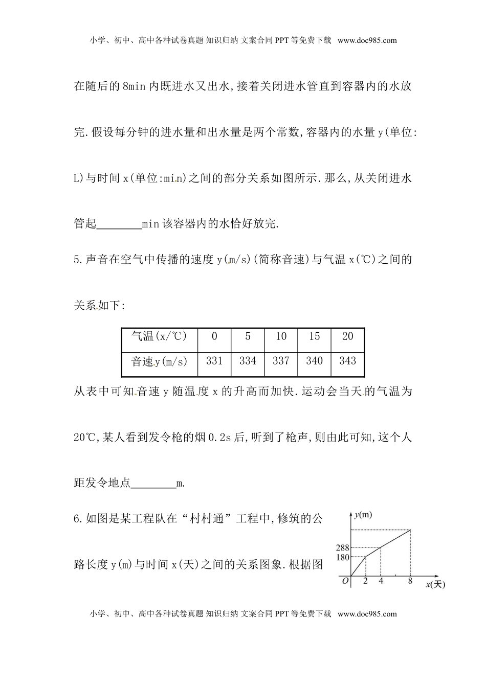 八年级数学下册知识点汇聚测试卷：函数的图象深入测试（含详解）(1).doc