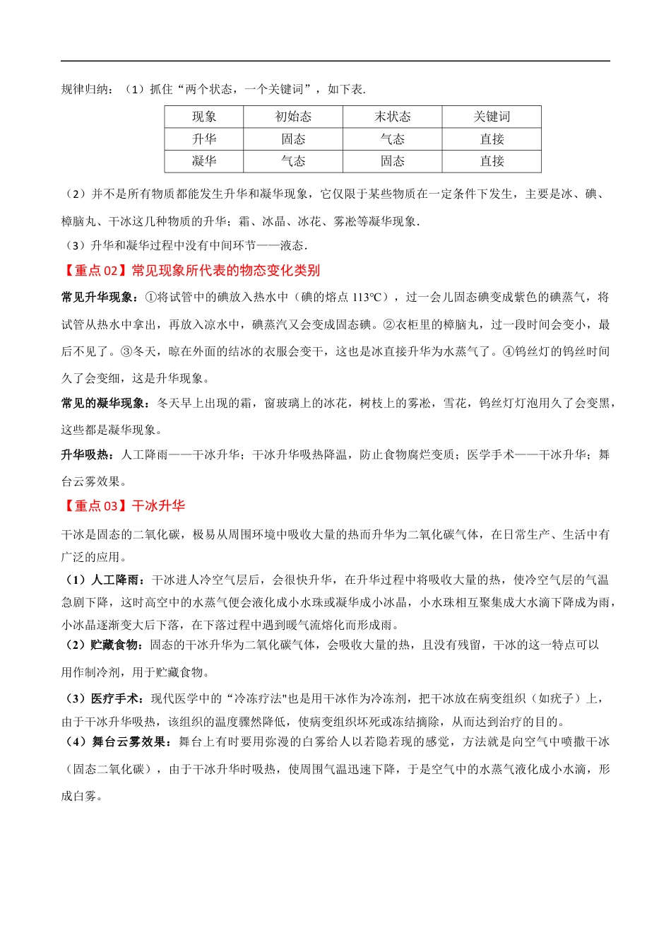 3.4 升华和凝华-2020-2021学年八年级物理上册同步课堂帮帮帮（人教版）(15144514).docx