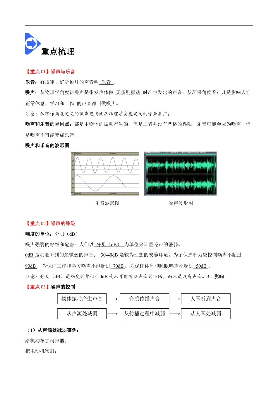 2.4 噪声的危害和控制-2020-2021学年八年级物理上册同步课堂帮帮帮（人教版）(15144520).docx
