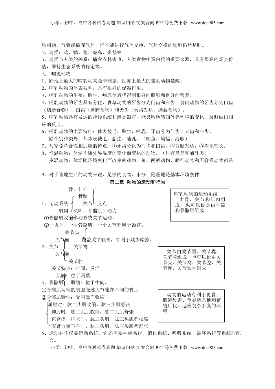 八年级生物上册学习资料(1).doc
