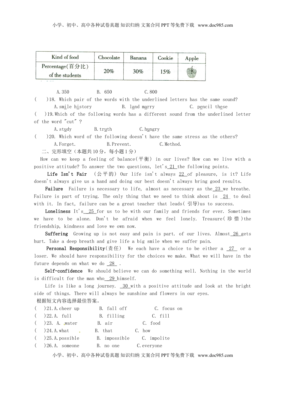 黑龙江省哈尔滨市2015年中考英语真题试题（含答案）.doc