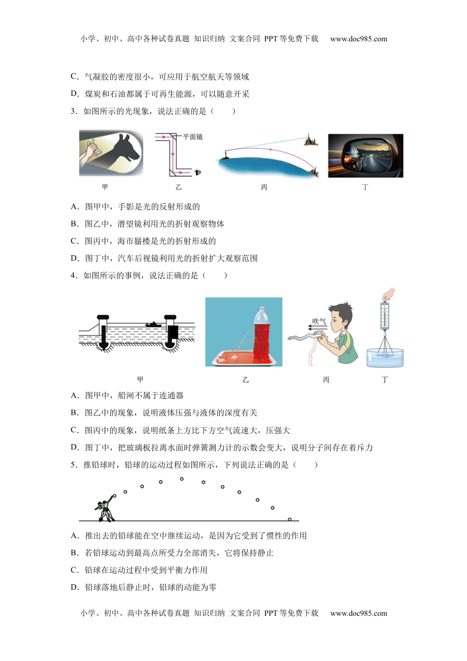 2025年四川省眉山市中考理综物理试题.docx