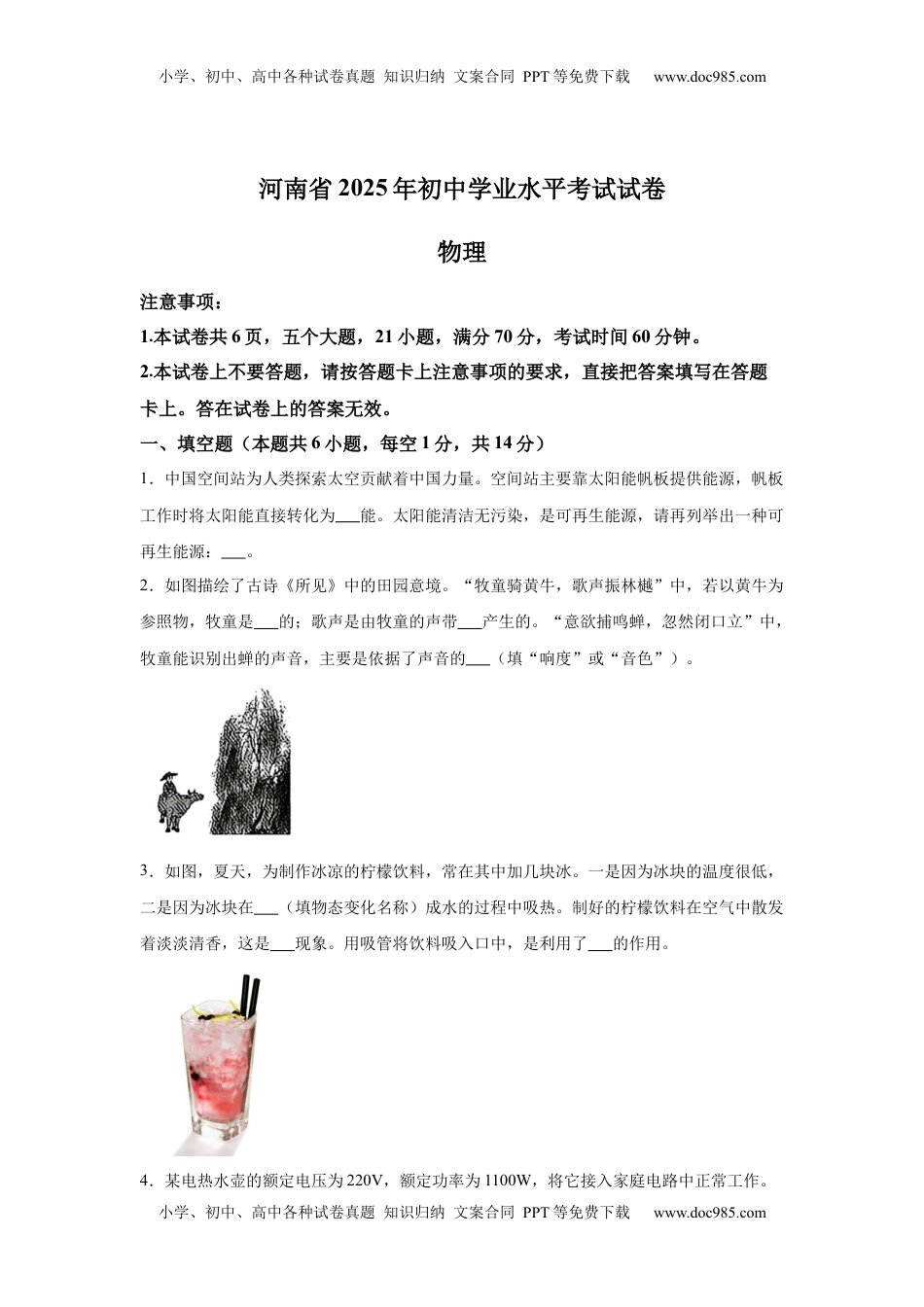 2025年河南省中考物理试题.docx