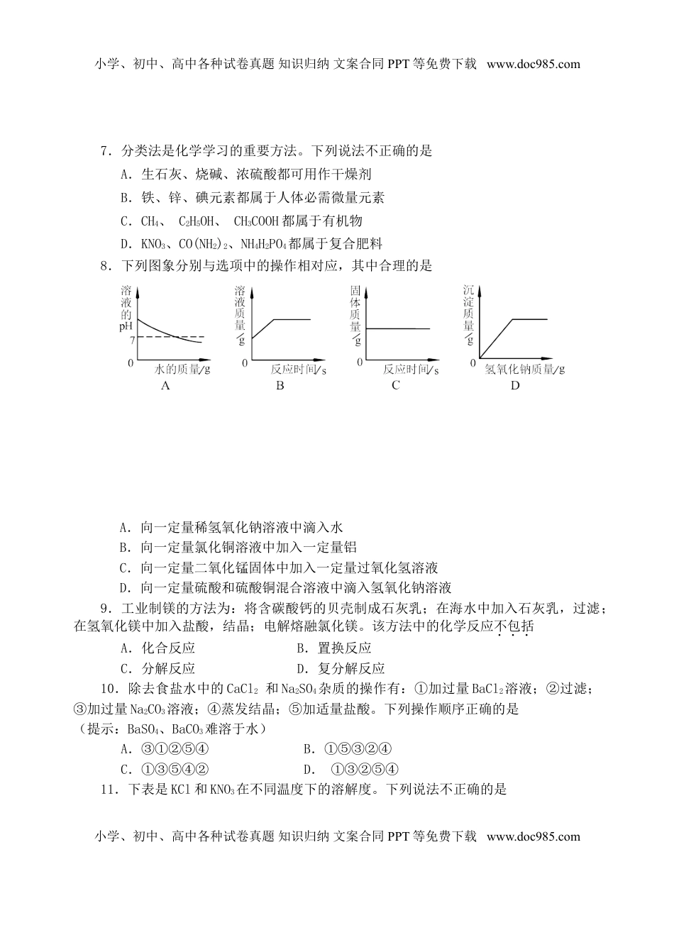 河南省2015年中考化学真题试题（含答案）.doc