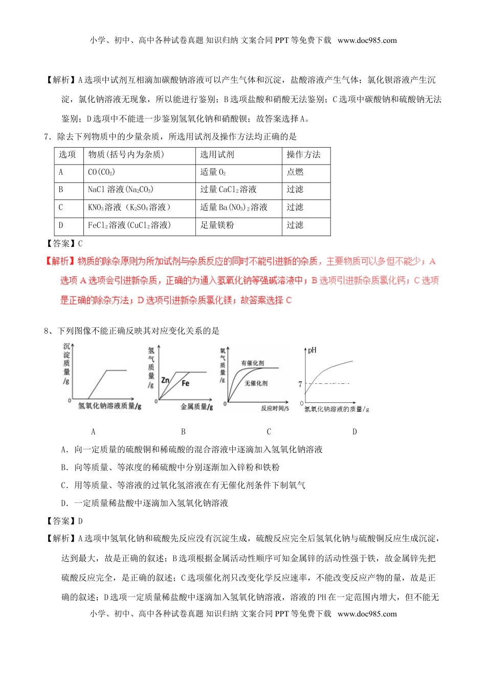 四川省达州市2017年中考化学真题试题（含解析）.DOC