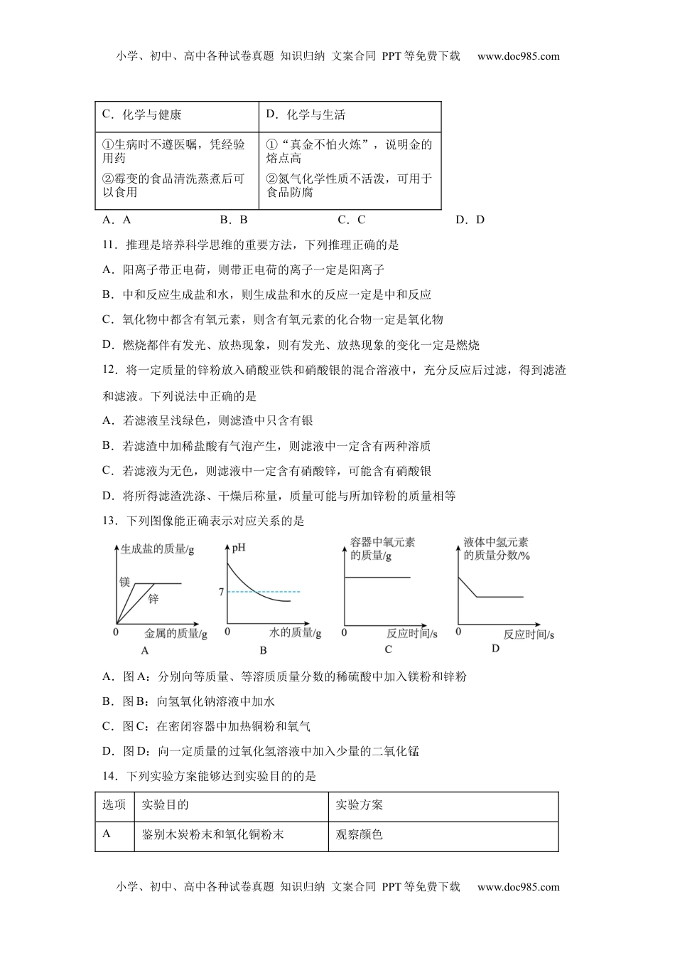 2025年黑龙江省齐齐哈尔市中考化学真题.docx
