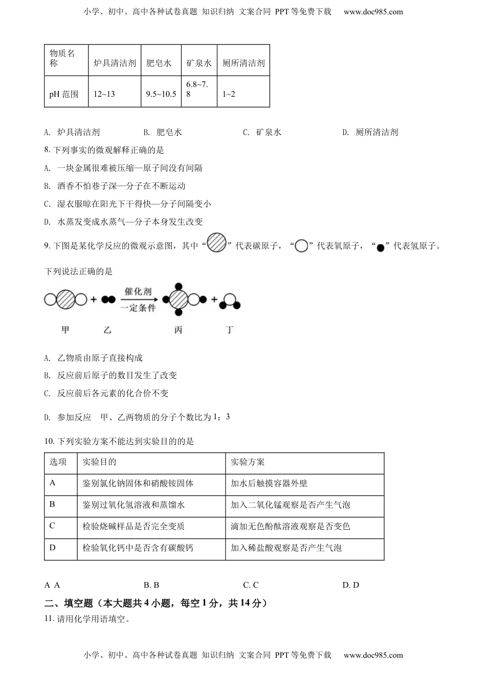 精品解析：2022年辽宁省锦州市中考化学真题（原卷版）.docx