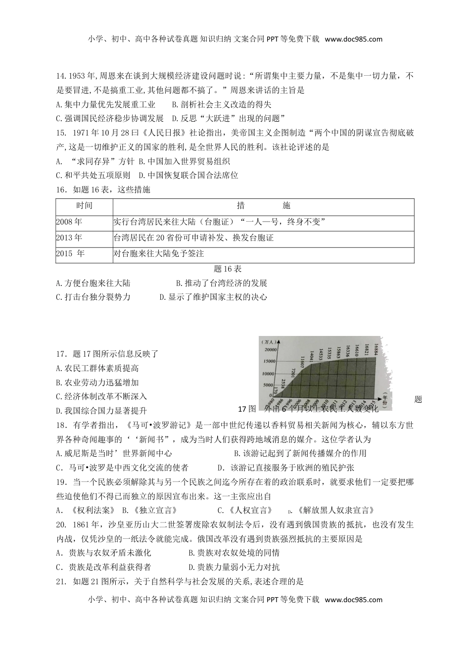 广东省2018年中考历史真题试题（含答案）.doc