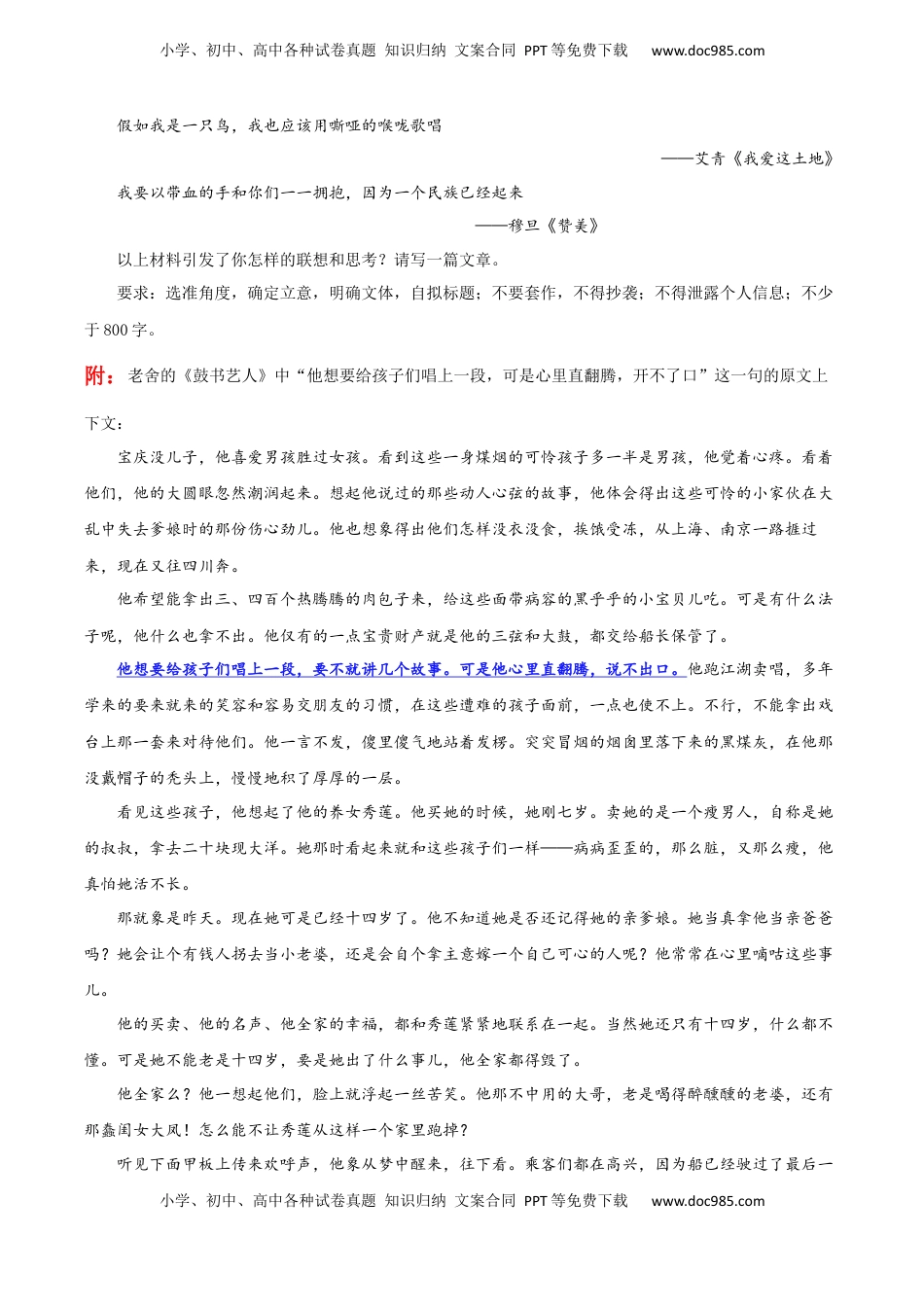 全国一卷-2025年高考语文真题作文深度点评与分析.docx