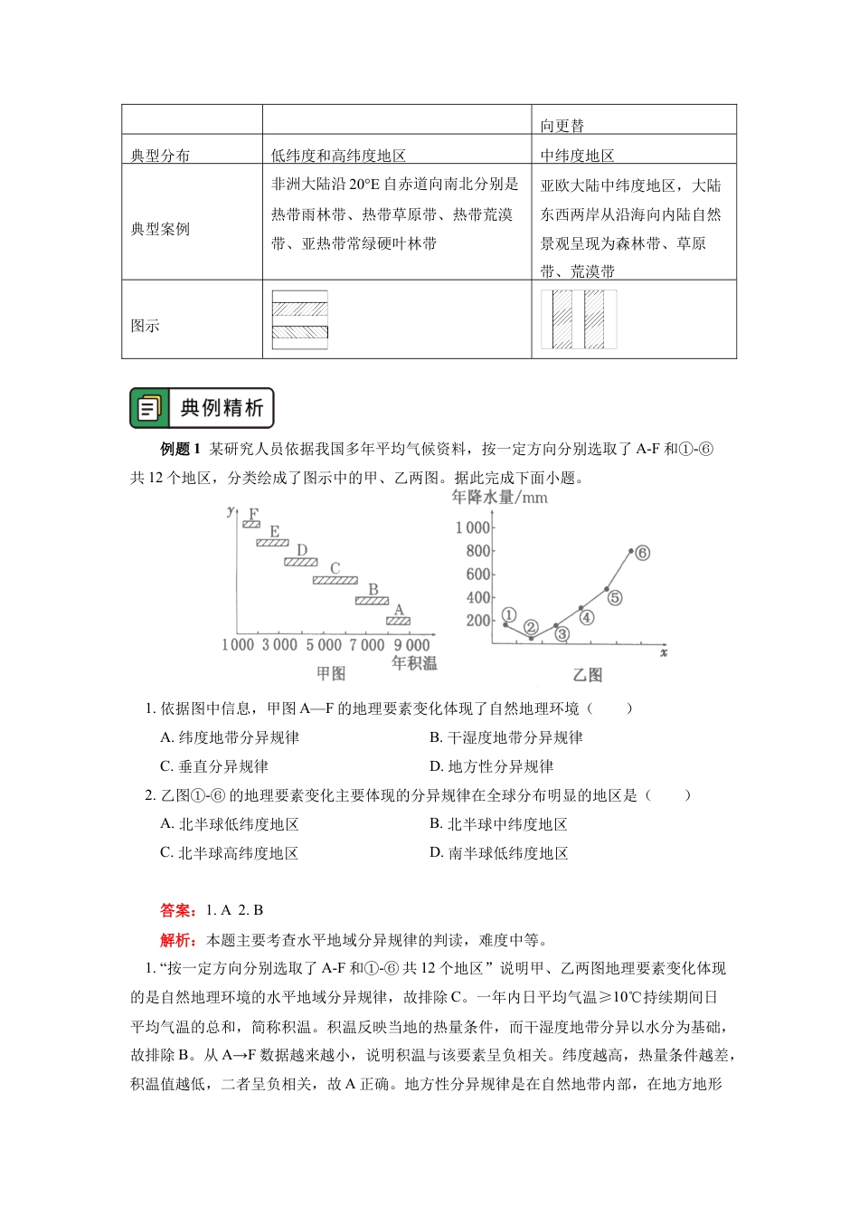 高中地理选修1选择性必修1 第五章 自然环境的整体性与差异性 第二节.docx