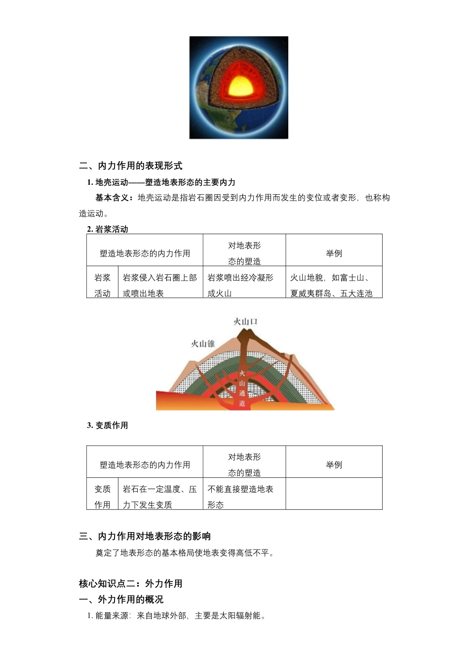 高中地理选修1选择性必修1 第二章 地表形态的塑造 第一节（1）.docx
