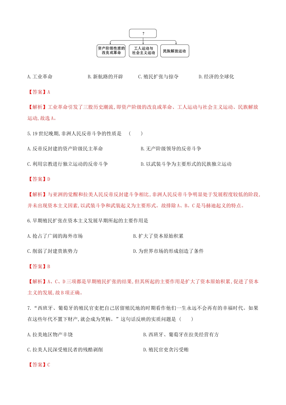 高中历史必修下  第六单元 综合测试卷（解析版）.docx