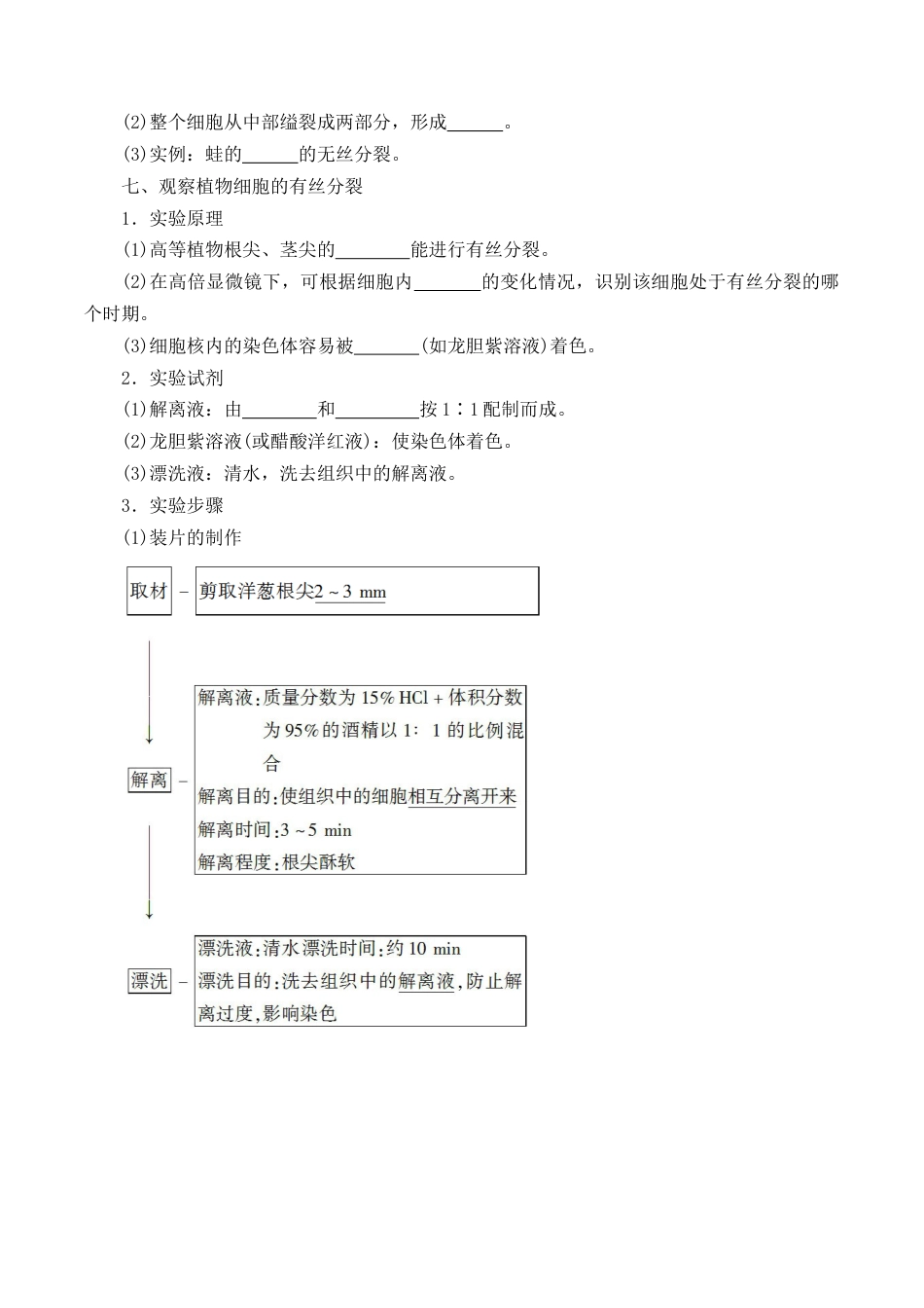 高中生物必修1 6.1 细胞的增殖-2022-2023学年高一生物上学期课后培优分级练（2019人教版必修1）（原卷版）.docx