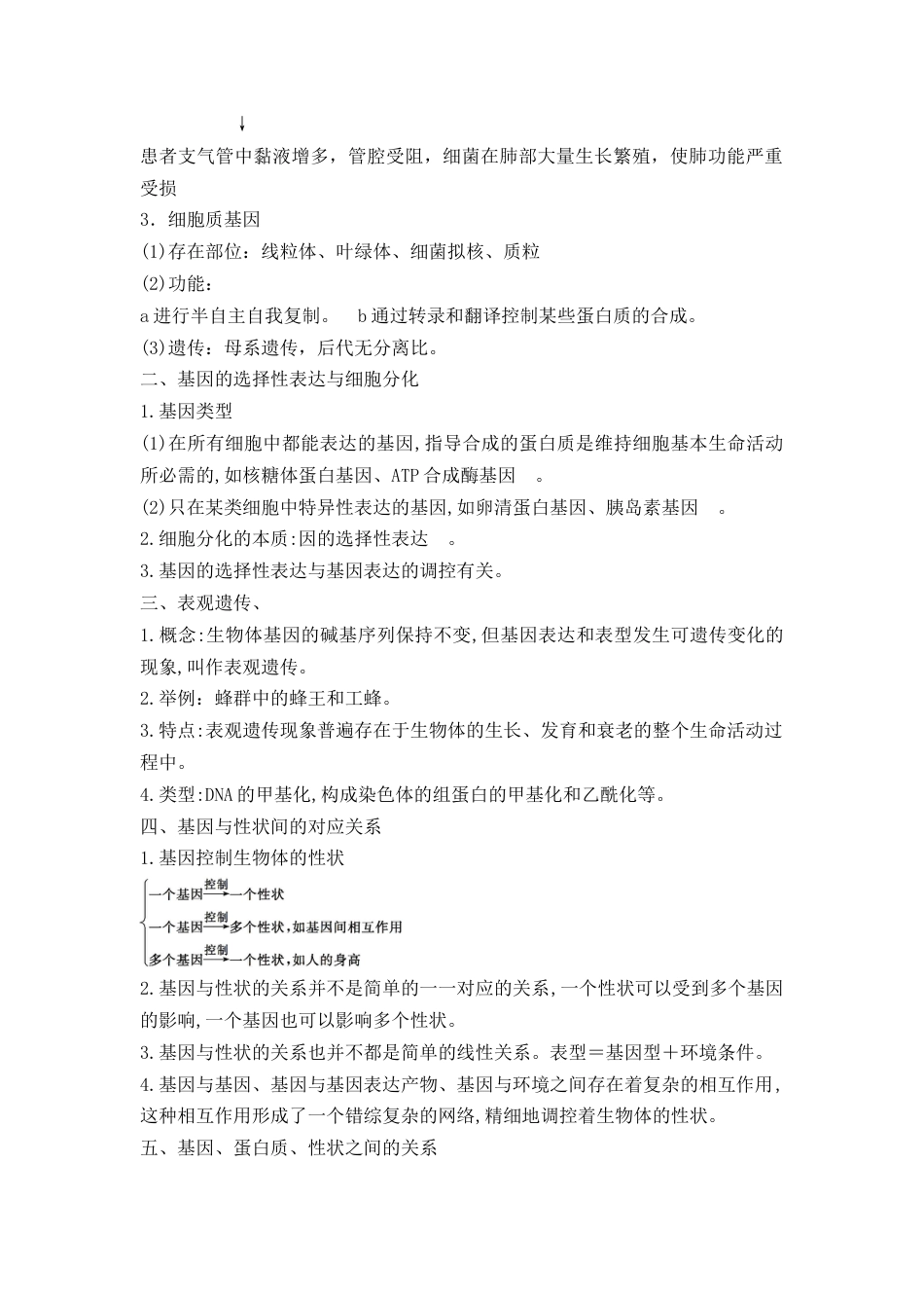 高中生物必修2 4.2 基因表达与性状的关系（解析版）.docx