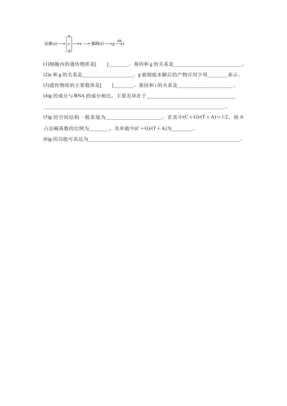 高中生物必修2 【新教材精创】3.4 基因通常是有遗传效应的DNA片段 练习（1）（原卷版）.docx