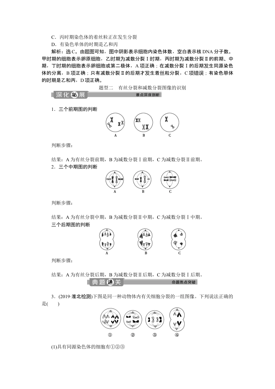 高中生物必修2 《第1节 减数分裂和受精作用》课时练习01.doc