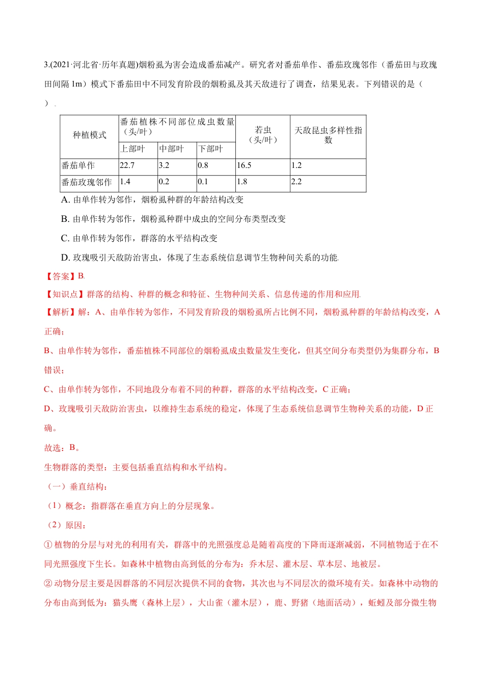 高中生物选修2 第02章 群落及其演替（A卷·夯实基础）高二生物同步单元AB卷（人教版2019选择性必修2）（解析版）.doc