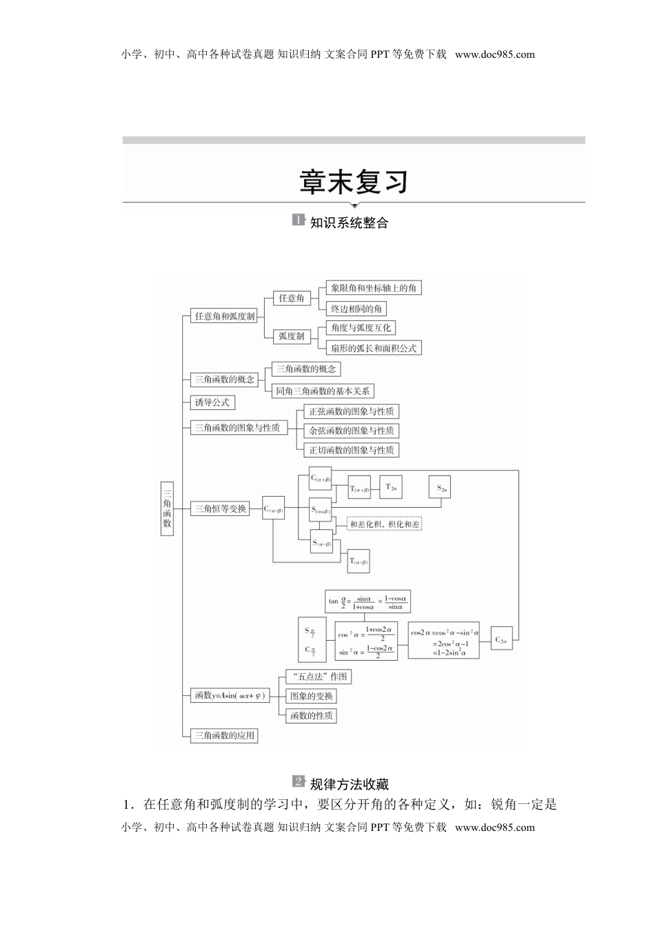 高中数学 必修1第五章  章末复习.doc