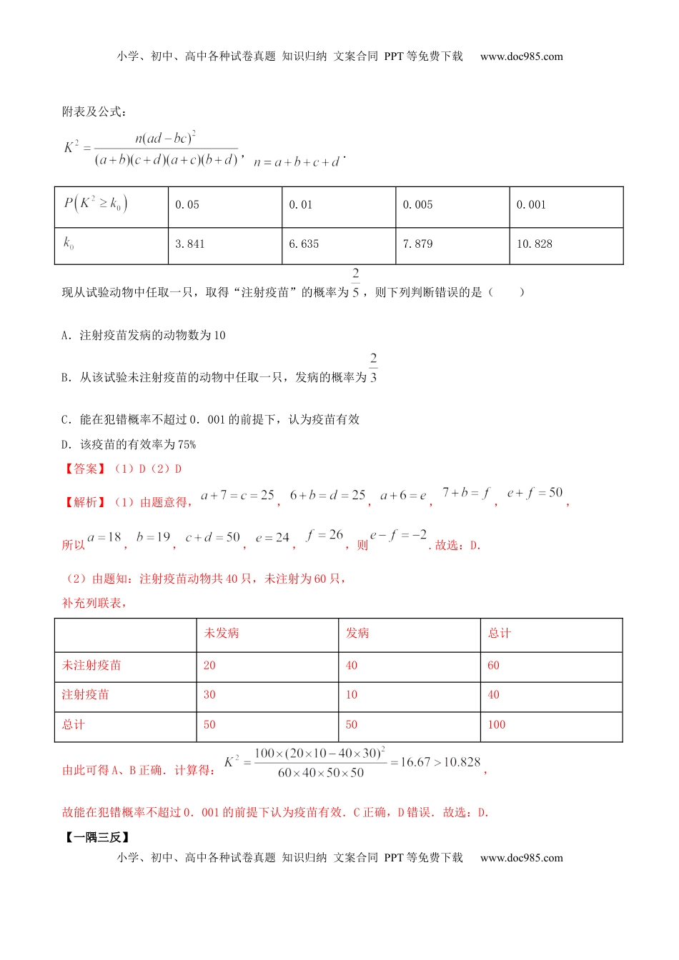 高中数学 选修38.3 分类变量与列联表（精讲）（解析版）.docx
