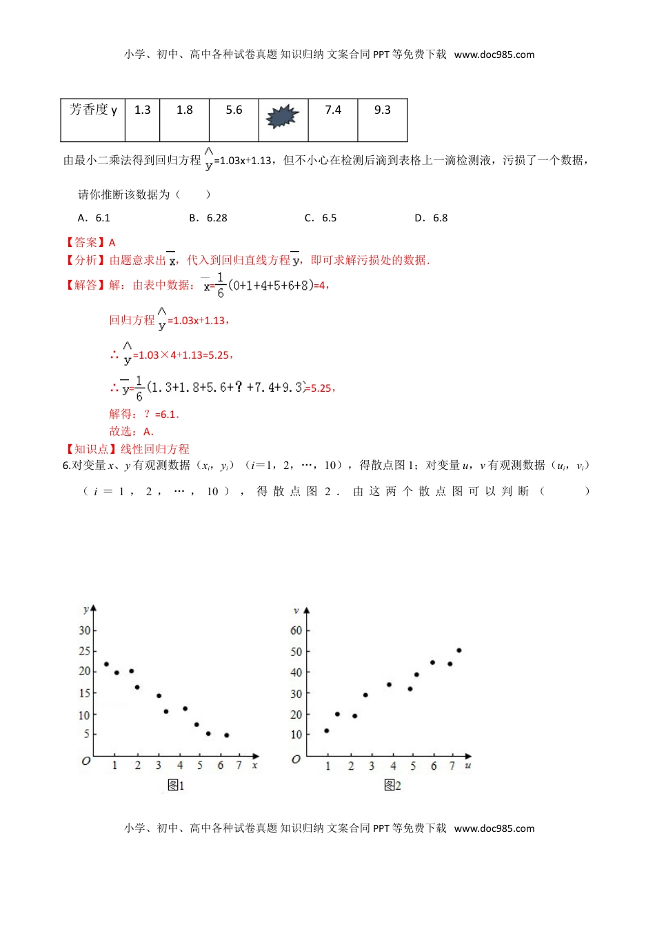 高中数学 选修3第八章 成对数据的统计分析（基础卷）（解析版）.doc
