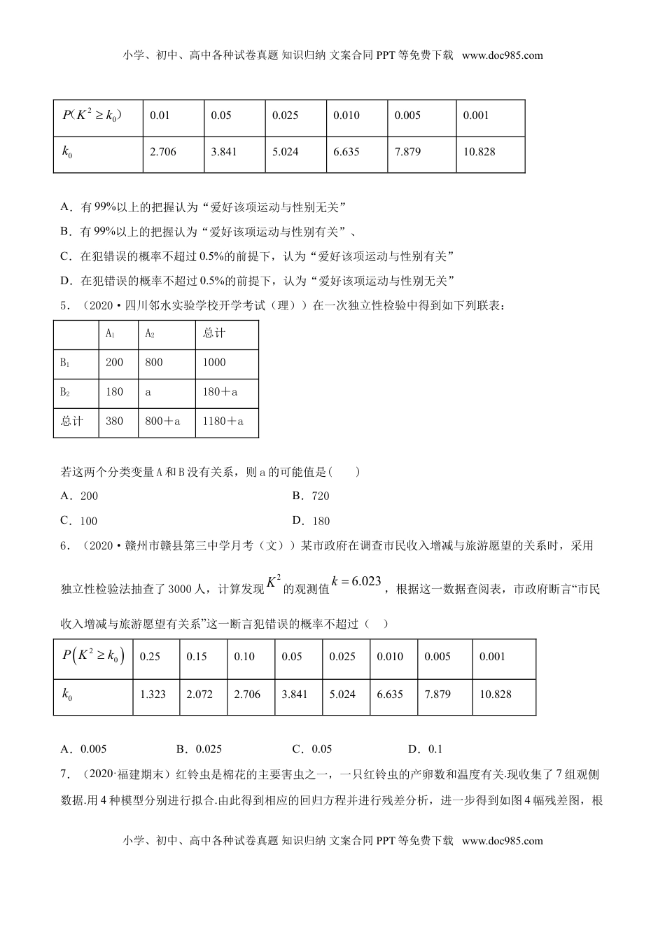 高中数学 选修3专题38 成对数据的统计分析（单元测试卷）【原卷版】.doc