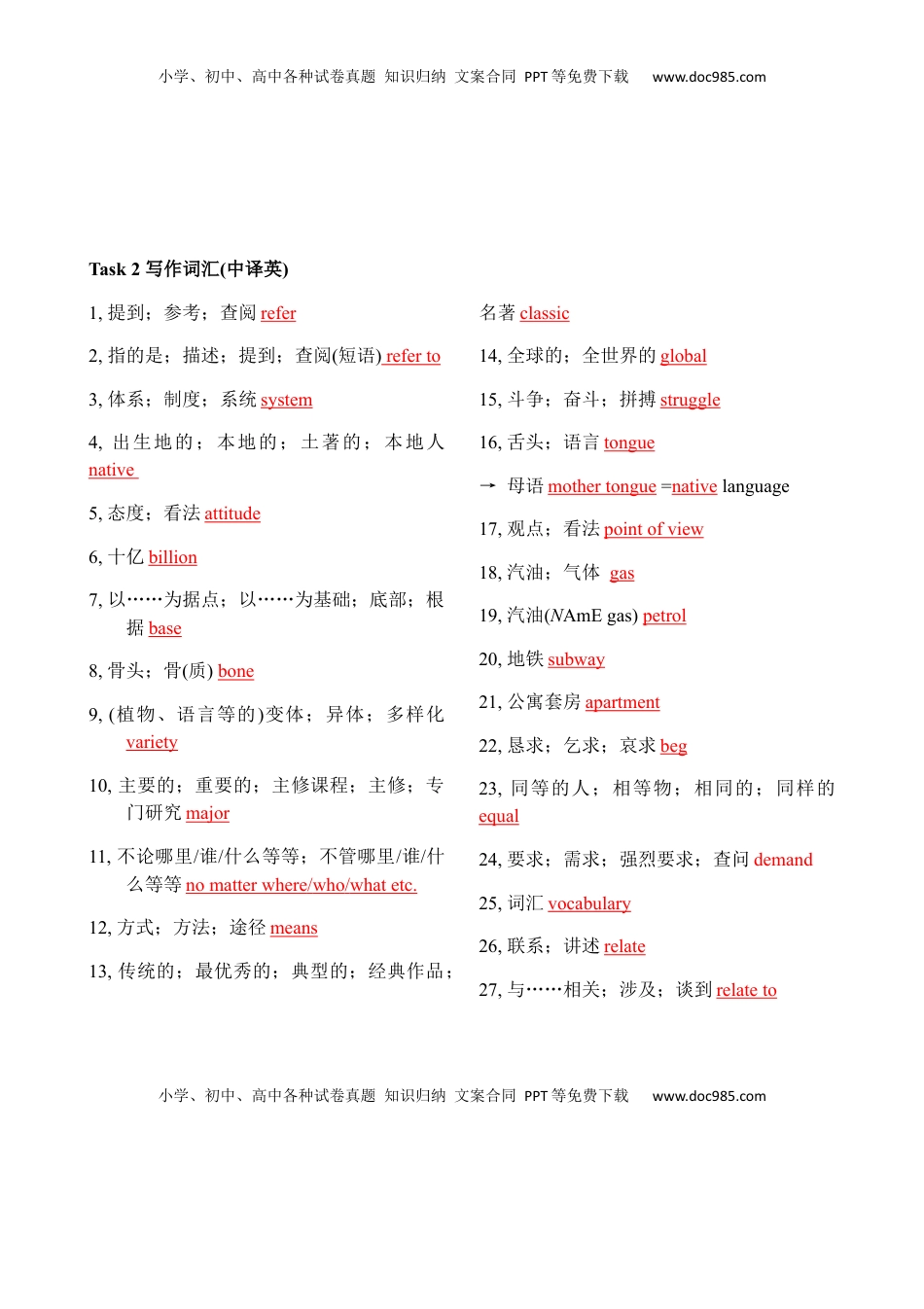 高中英语 必修1   Unit 5 Languages around the World 词汇学习 1 + 语篇训练 （教师版）【新教材精创】2020-2021学年高一英语新教材知识讲学（人教版必修第一册） - 副本.docx