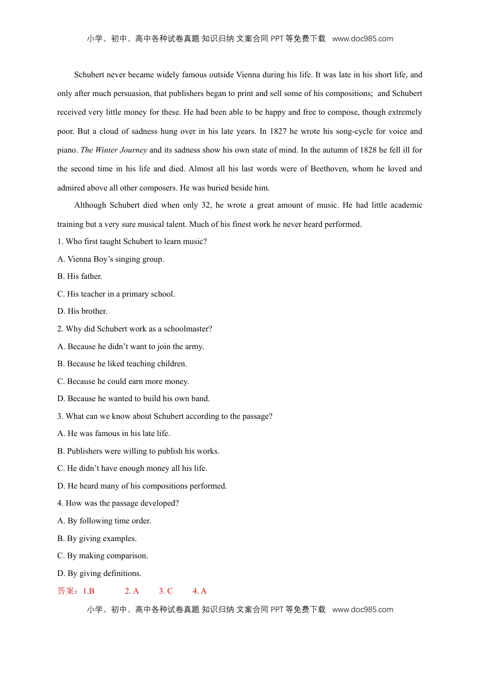 高中英语 必修2  【新教材精创】Unit 5 Music Review 单元综合复习（2）（解析版）.docx