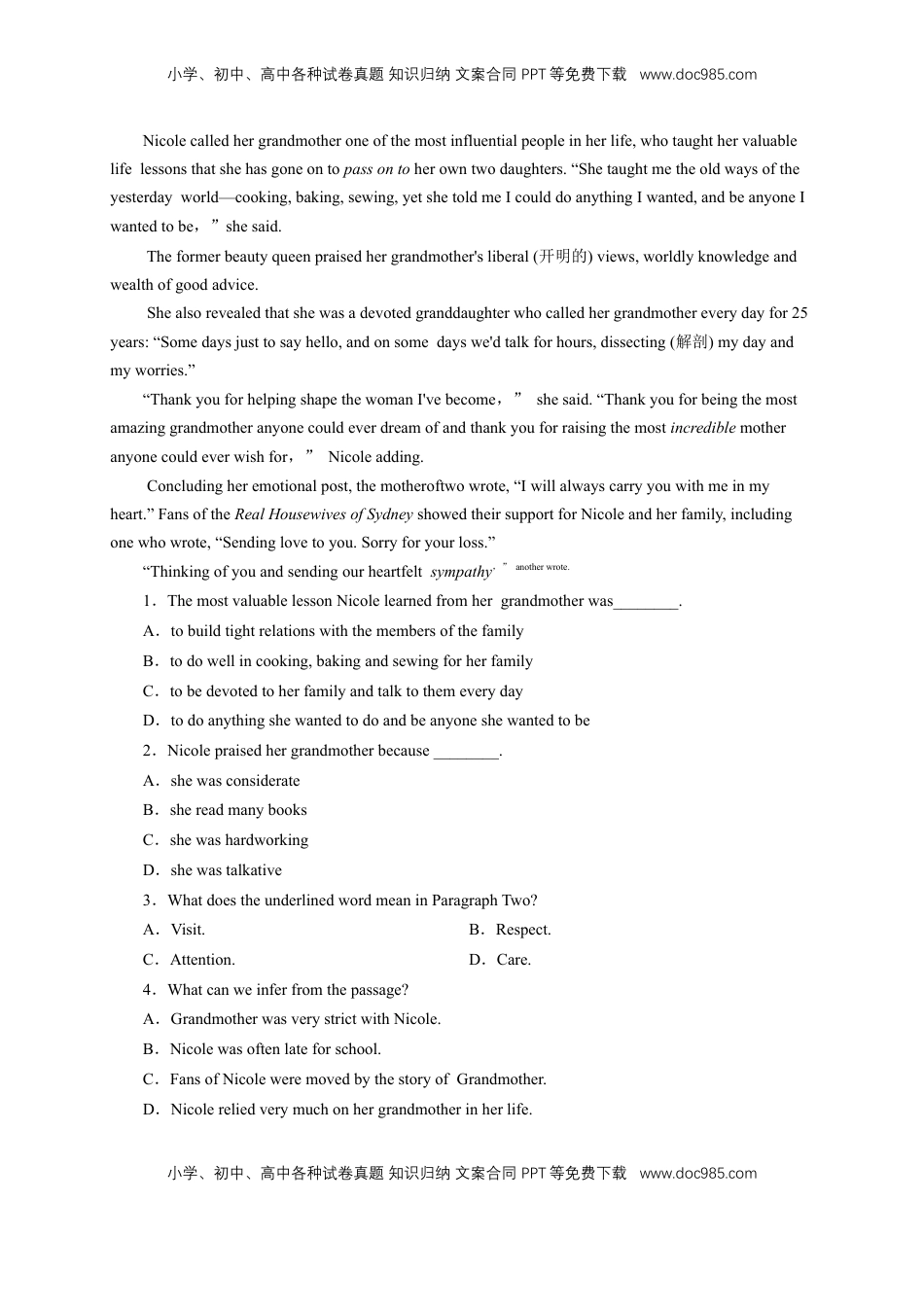 高中英语 必修2  【新教材精创】3.1 Listening and Speaking 练习（2）（原卷版）.docx