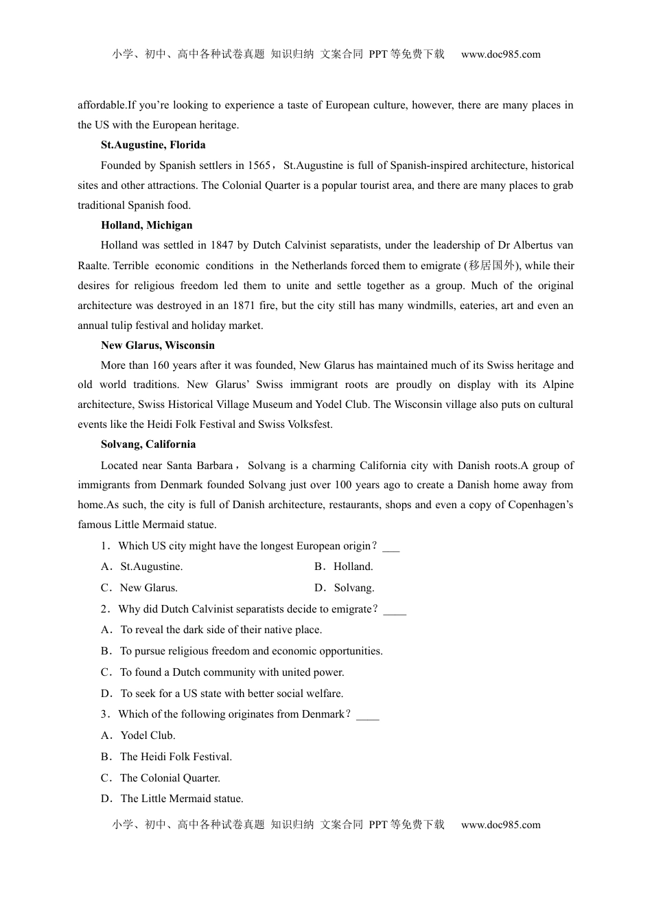 3.1 Reading and Thinking（原题版）高二英语课后培优练（人教版2019选择性必修第一册）.docx