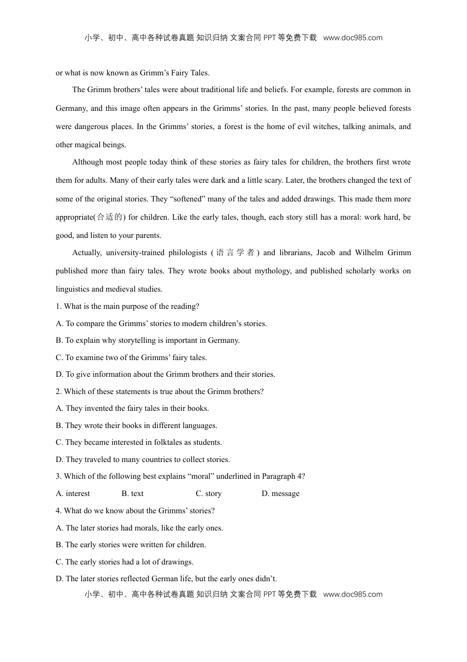 高中英语 选修1   1.4 Reading for writing-Using language 2 练习（原卷版）.docx