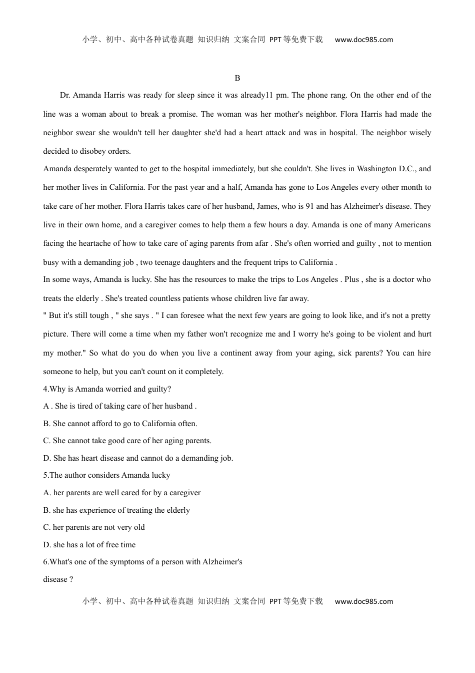 高中英语 选修1   第一部分  阅读理解5单元.docx