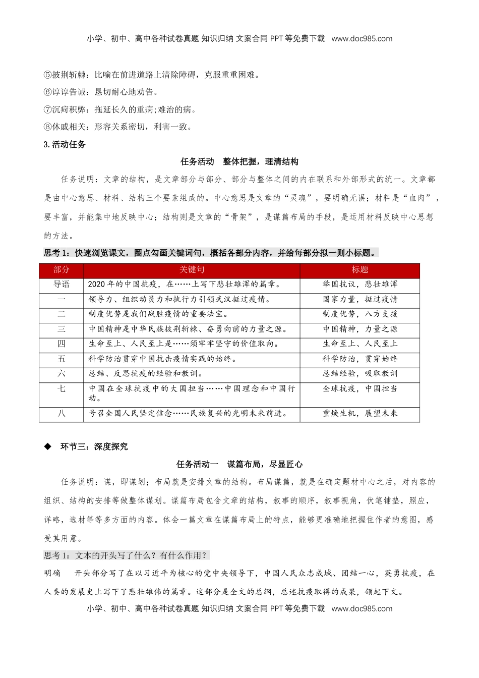 高中语文 选修上  4《在民族复兴的历史丰碑上》教学设计-【上好课】2022-2023学年高二语文选择性必修上册同步备课系列（统编版）_new.docx