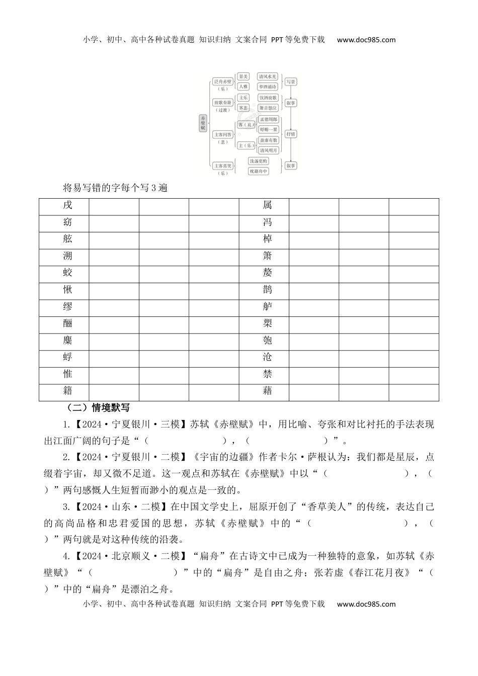 高考语文复习 第9篇《赤壁赋》（解析版）.docx