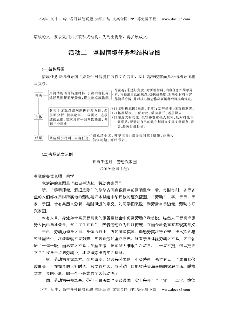 高考语文复习 板块十　学案89　掌握议论文写作结构导图(高分式)——借助导图，形成思路.docx