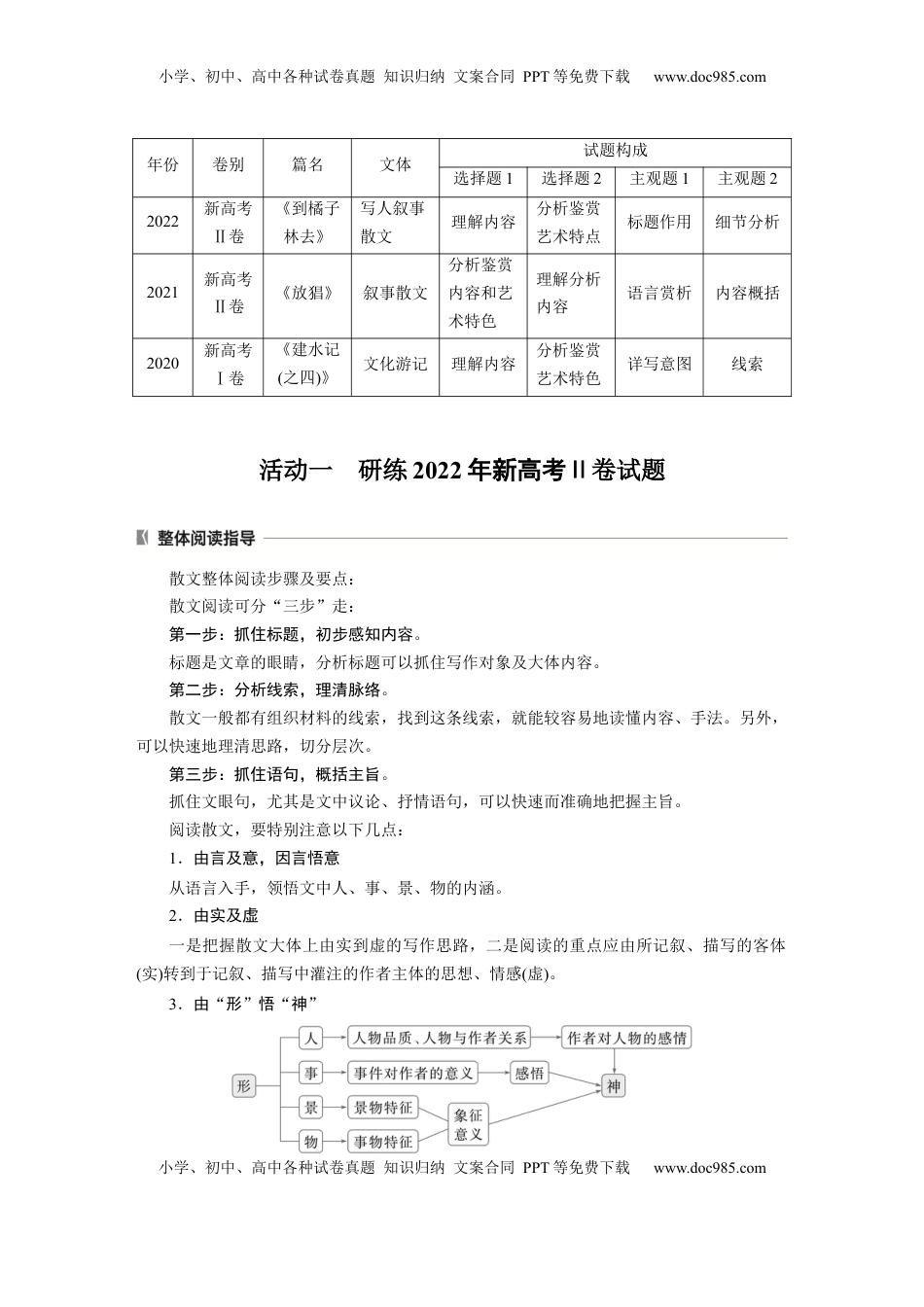 高考语文复习 板块三　学案15　研练两年高考真题——吃透精髓，把握方向.docx