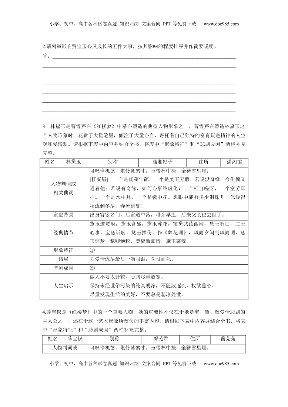 高考语文复习 板块九　学案84　赏析人物形象及描写艺术——正邪两赋，圆形立体.docx