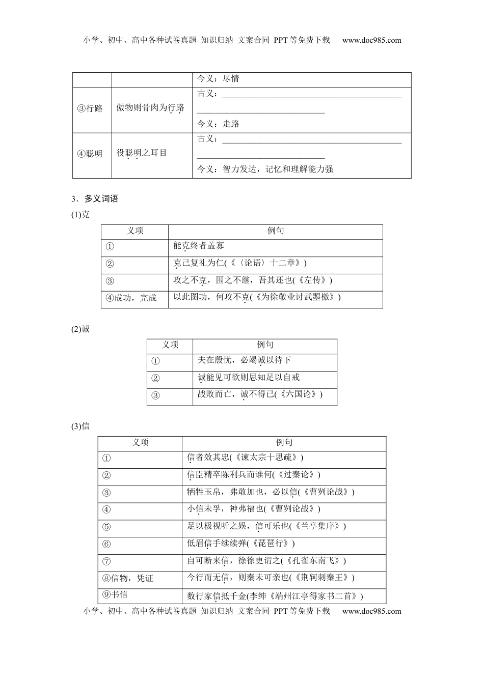 高考语文复习 必修下册(四)　单篇梳理9　谏太宗十思疏.docx