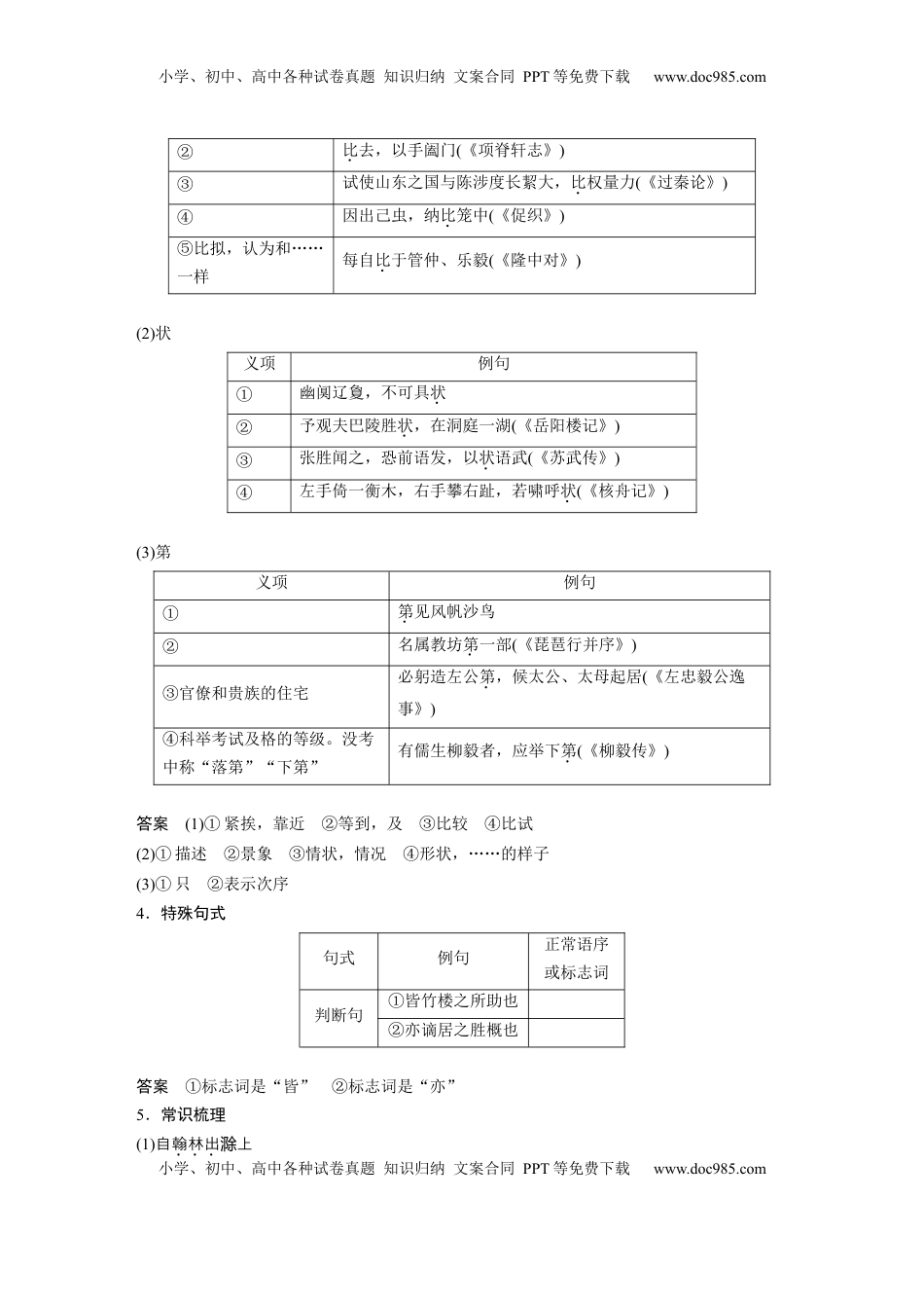 高考语文复习 选修(二)　单篇梳理6　黄冈竹楼记 (1).docx