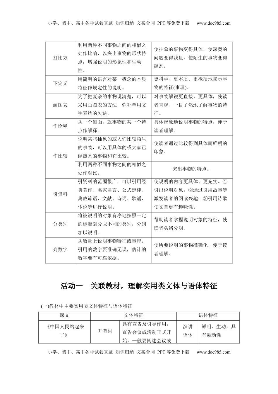 高考语文复习 板块一　学案5　分析文本特色(实用类)——关注“两体”，“篇”“类”结合 (1).docx