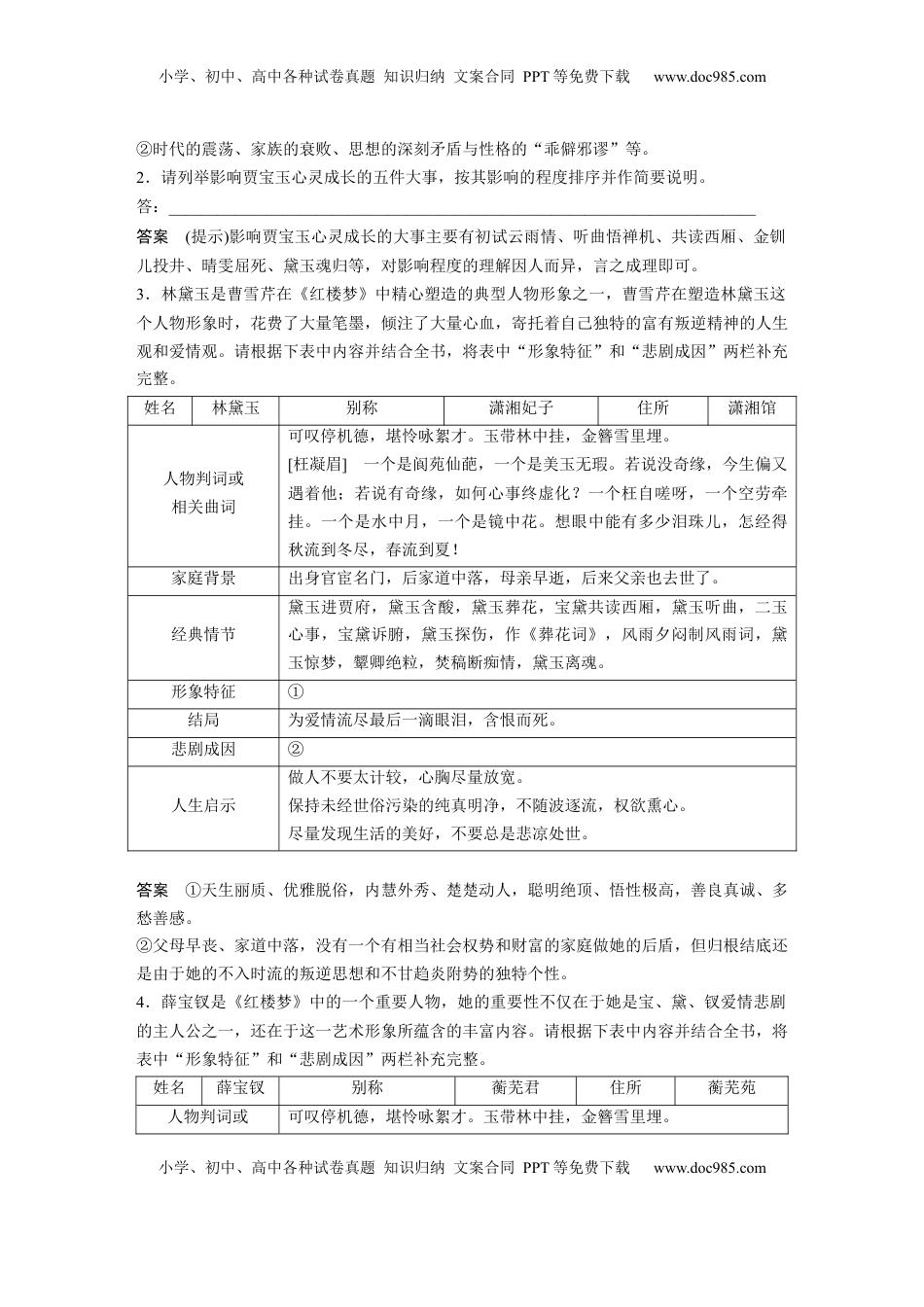 高考语文复习 板块九　学案84　赏析人物形象及描写艺术——正邪两赋，圆形立体 (1).docx