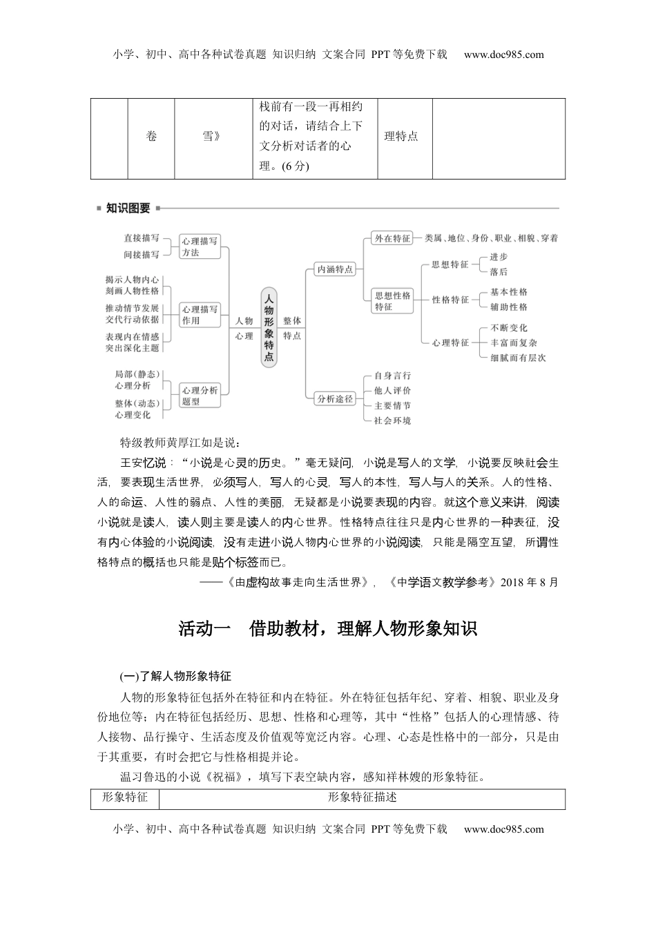 高考语文复习 板块二　学案12　分析概括人物特点——因形悟神，立象尽意 (1).docx