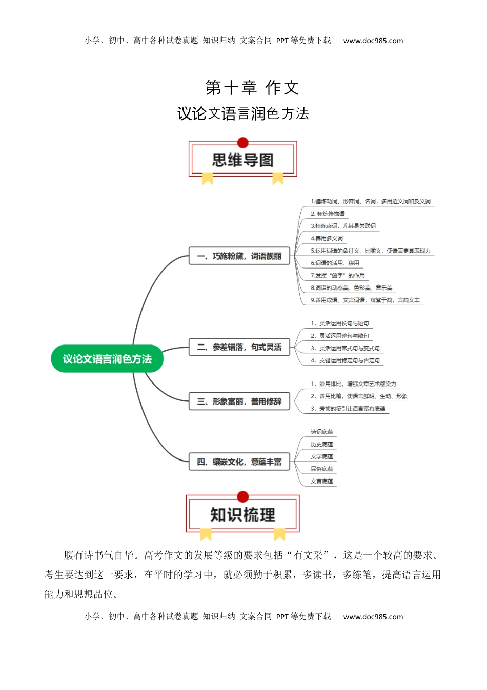 高考语文复习 专题08：议论文语言润色方法（解析版）-【上好课】2025年高考语文一轮复习知识清单.docx