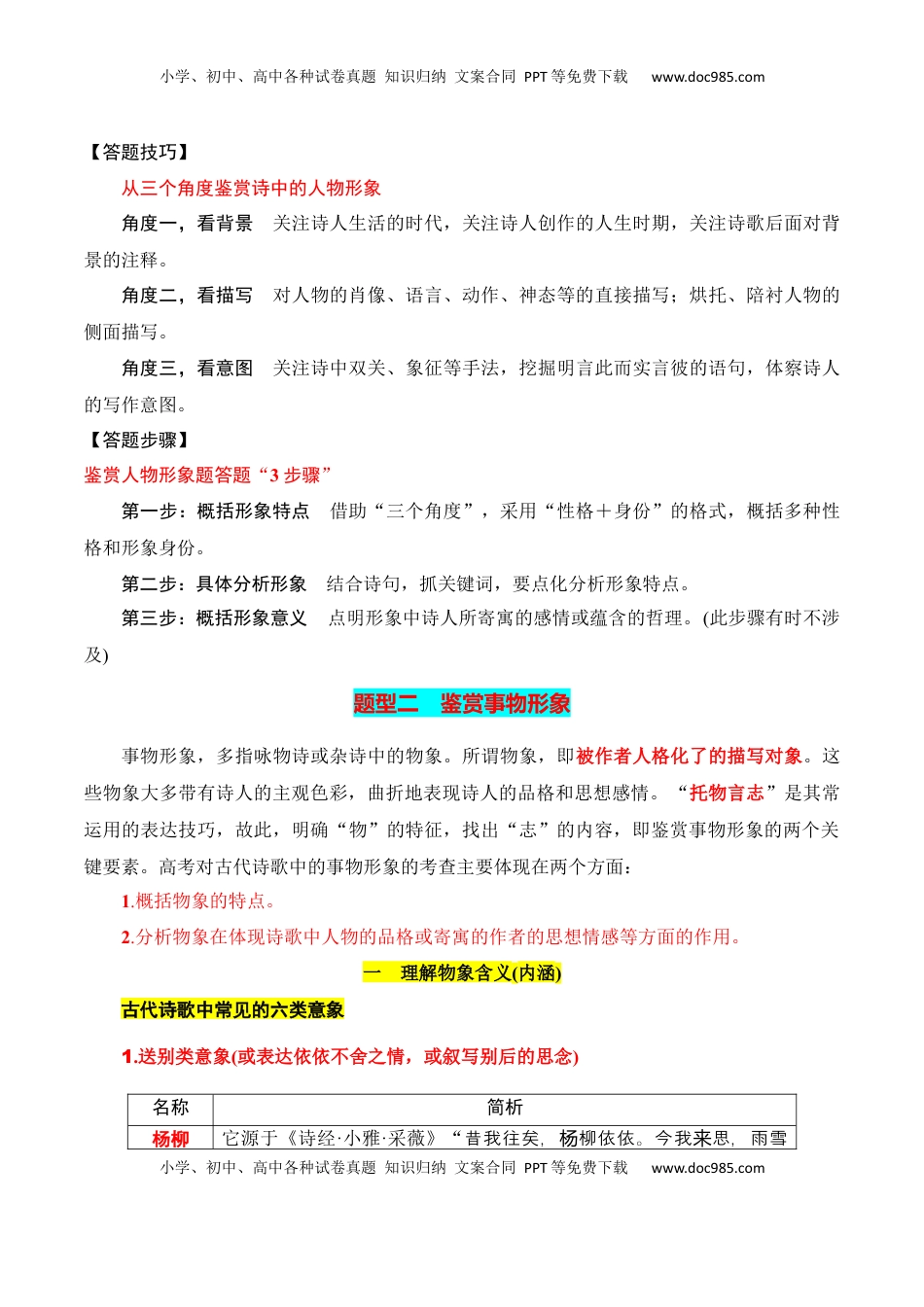 高考语文复习 专题02：鉴赏诗歌形象（原卷版）-【上好课】2025年高考语文一轮复习知识清单.docx