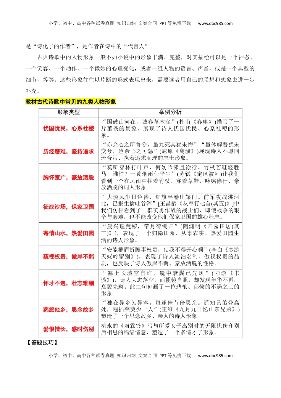 高考语文复习 专题02：鉴赏诗歌形象（解析版）-【上好课】2025年高考语文一轮复习知识清单.docx