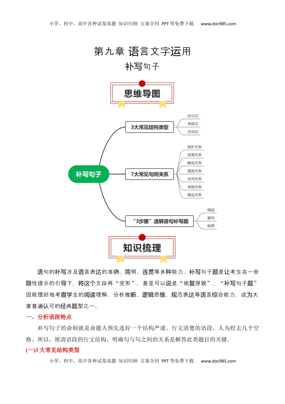 高考语文复习 专题06：补写句子（原卷版）-【上好课】2025年高考语文一轮复习知识清单.docx