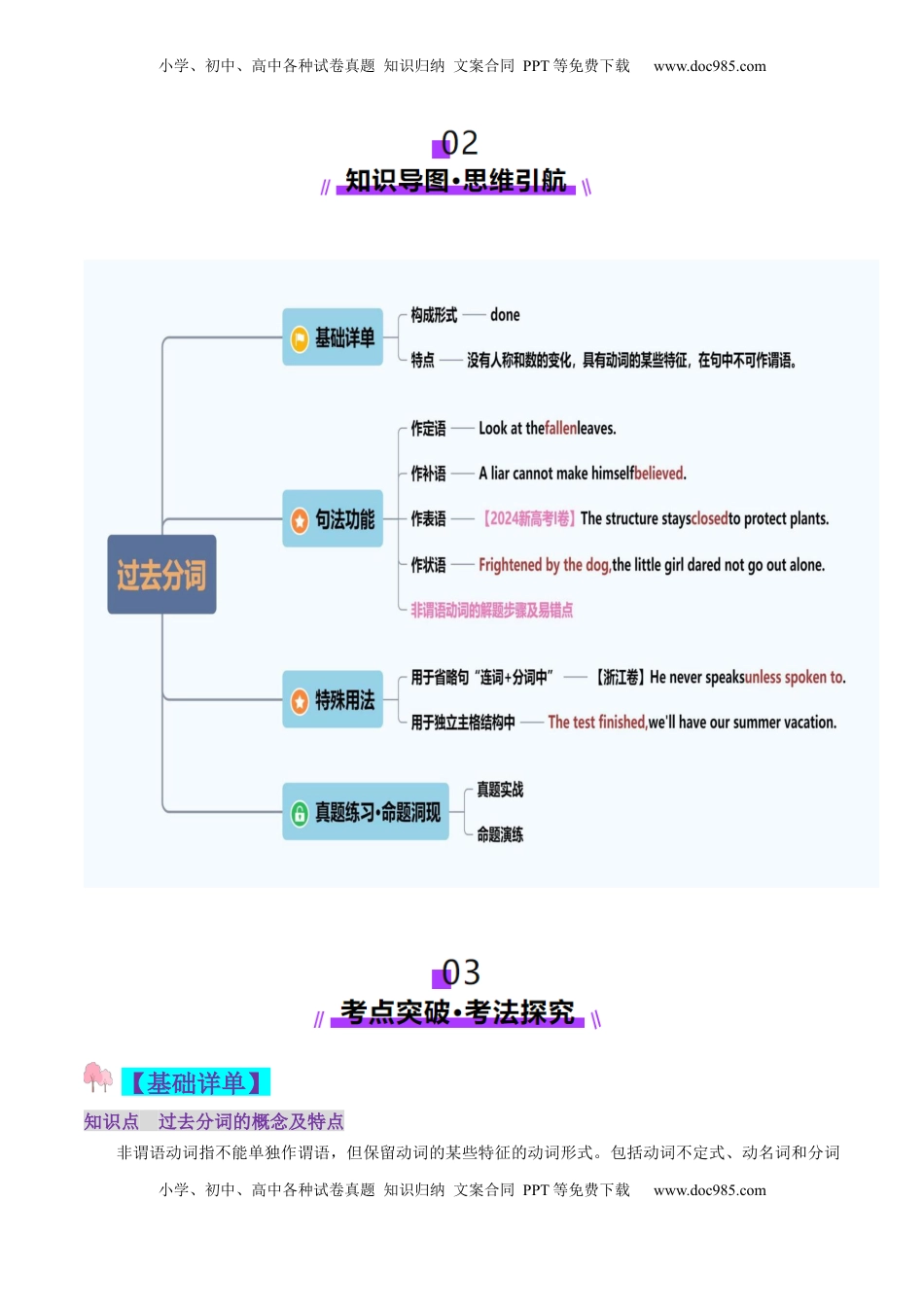 高考英语复习  第13讲 非谓语动词：过去分词（讲义）（解析版）.docx