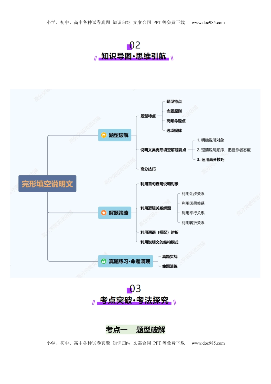 高考英语复习  第13讲 完形填空说明文（讲义）-（原卷版）.docx