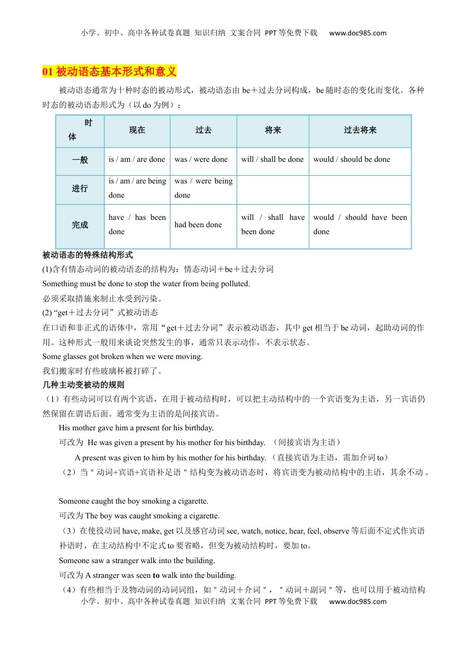 高考英语复习  考点09 被动语态（核心考点精讲精练）-备战2025年高考英语一轮复习考点帮（新高考通用)（原卷版） .docx