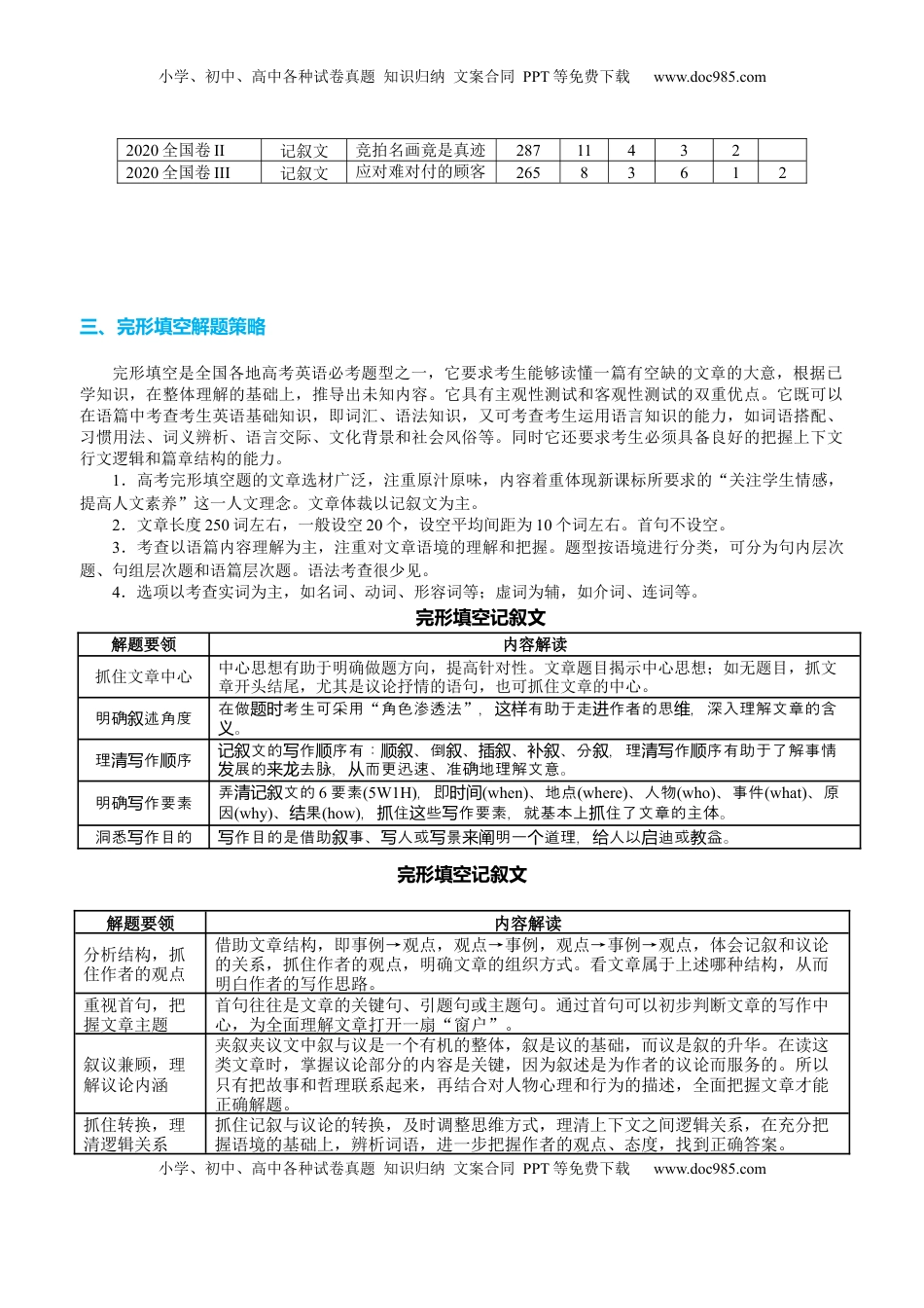 高考英语复习  专题42 完形填空满分策略（讲案）解析版.docx