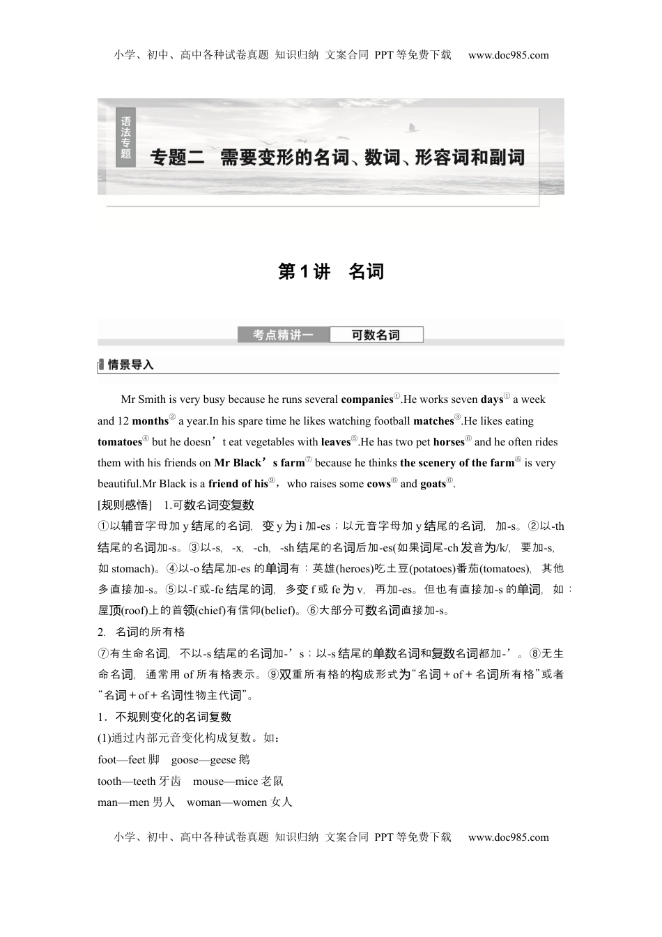 高考英语复习  专题二　第1讲　名词 (5).docx